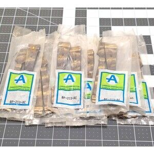 10 NOS Vintage Amerock Antique Brass BP 203 AE Dummy Hammered Cabinet Door Strap